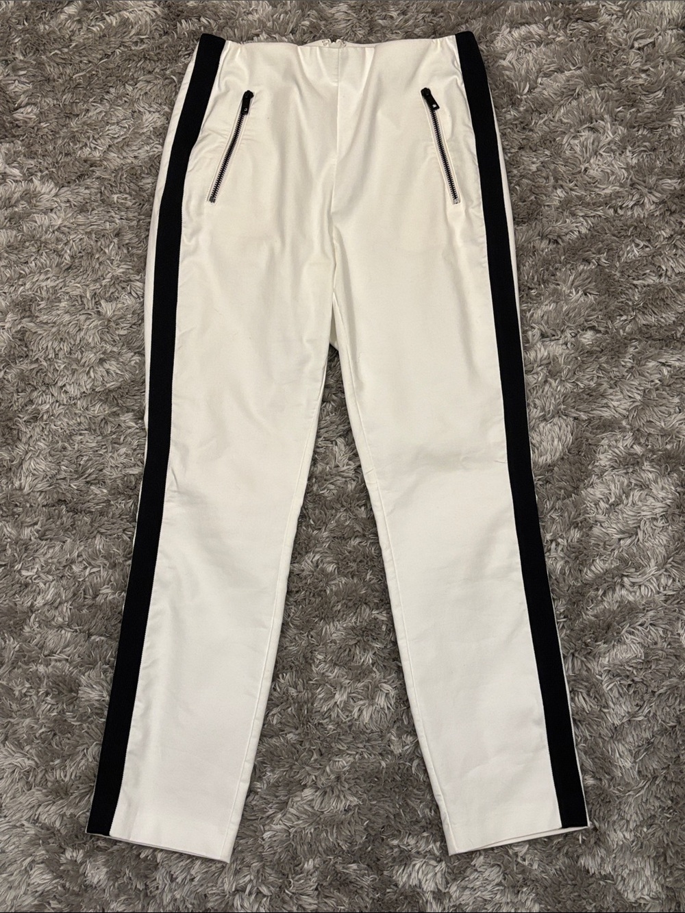 Rag & Bone White Pants with Black Side Stripe NWOT